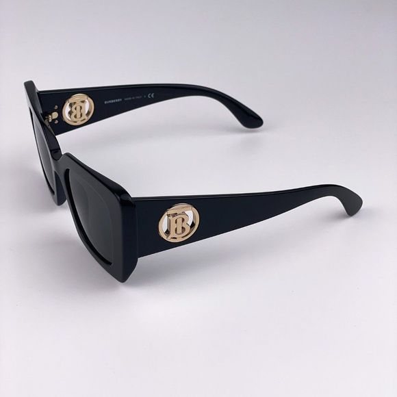 Burberry BE4344 Daisy 300187 Sunglasses Black Gray Square Women - Picture 6 of 11